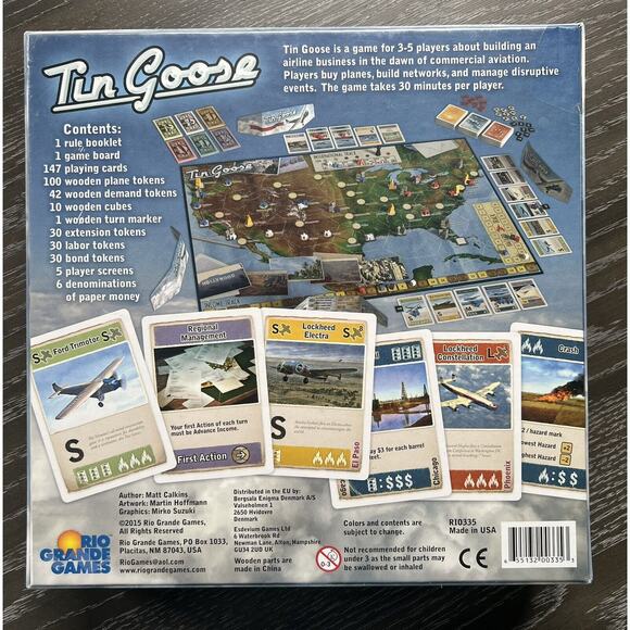 Tin Goose by Matt Calkins 2015 Rio Grande Games, New and Sealed - Picture 2 of 7